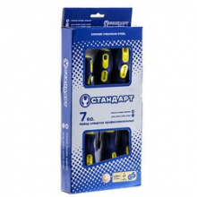 фото анонса Набор отверток 7 ед. (SL3,SL4,SL5,SL6,PH0,PH1,PH2) СТАНДАРТ SDS07 интернет магазин Metizmarket