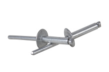 фото анонса Заклепка вытяжная с плоским увеличенным буртиком DIN7337 4,8×24×14 Al/St   интернет магазин Metizmarket