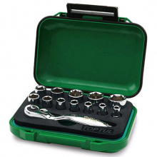 фото анонса Набор головок с трещоткой TOPTUL 1/4" 13ед. GABW1301 интернет магазин Metizmarket