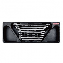 фото анонса Набор комбинированных ключей трещоточных 8-19мм 8ед. (в ложементе) TOPTUL GAAT0817 интернет магазин Metizmarket