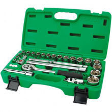 фото анонса Набор инструмента в чемодане TOPTUL 1/2"  28ед. со светящимся переходником GCAI2801 интернет магазин Metizmarket