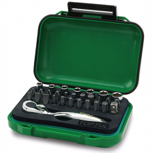 фото анонса Набор торцевых головок и бит с трещоткой TOPTUL 1/4" 30ед. GABW3001 интернет магазин Metizmarket