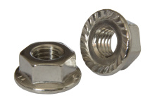 фото анонса Гайка шестигранная с фланцем зубчатая ~DIN 6923 M12 А4  бп интернет магазин Metizmarket