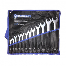 фото анонса Набор рожково-накидных ключей 12 ед. (8-30 мм) в чехле СТАНДАРТ NKK12STA-S интернет магазин Metizmarket