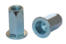 фото анонса Клепальная гайка шестигранная с буртиком AN 322 M 5 (0,50-3,00) сталь  цб интернет магазин Metizmarket