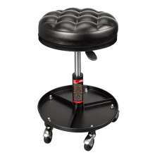 фото анонса Стул автослесаря регулируемый с инструментальной полкой TORIN TR6201A интернет магазин Metizmarket