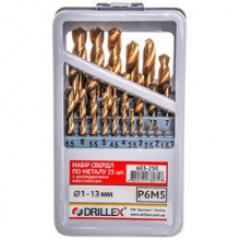 фото анонса Сверла по металлу Р6М5 25шт. титан 1-13мм СТАНДАРТ НСВ2513Т интернет магазин Metizmarket