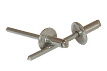 фото анонса Заклепка вытяжная с плоским увеличенным буртиком DIN7337 4,8×16×16 А2  бп интернет магазин Metizmarket