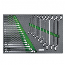 фото анонса Набор ключей комбинированных и накидных 6-27мм 28ед.(в ложементе) TOPTUL GED2813 интернет магазин Metizmarket