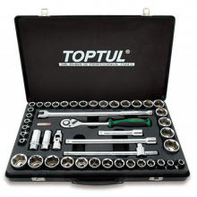 фото анонса Комбинированный набор инструментов TOPTUL 1/2" (дюйм+метр.) 46ед. GCAD4601 интернет магазин Metizmarket