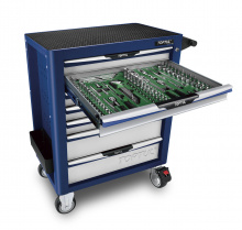 фото анонса Тележка для автосервиса с инструментом TOPTUL 7 секций 282 ед. VW-Audi Group GE-28210 интернет магазин Metizmarket