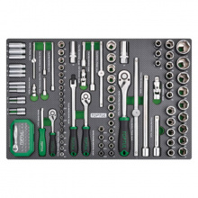 фото анонса Набор инструмента в ложементе 1/4", 3/8", 1/2" 126ед. TOPTUL GEDC611 интернет магазин Metizmarket