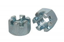 фото анонса Гайка корончатая с мелким шагом DIN 935 M30×2 сталь 10 цб интернет магазин Metizmarket