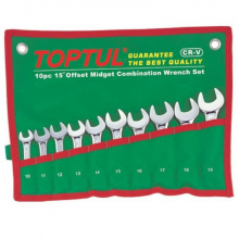 фото анонса Набор ключей комбинированных укороченных TOPTUL 10 шт. 10-19 мм GAAA1002 интернет магазин Metizmarket
