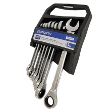 фото анонса Набор ключей трещоточных комбинированных 8-19мм 8ед. СТАНДАРТ NGW8ST интернет магазин Metizmarket