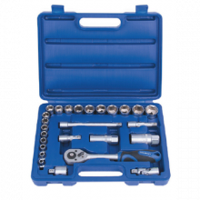 фото анонса Набор головок с трещоткой 3/8" 27 ед. СТАНДАРТ ST-3827 интернет магазин Metizmarket