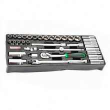 фото анонса Набор инструмента головки с трещоткой 3/8" 35ед. (в ложементе, тип В) TOPTUL GTB3503 интернет магазин Metizmarket