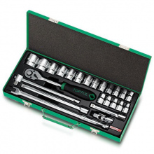 фото анонса Набор инструмента головки с трещоткой TOPTUL 1/2" 24ед. (6-гр.) GCAD2401 интернет магазин Metizmarket