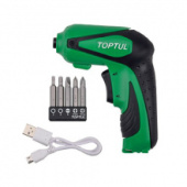 фото анонса Электроотвертка TOPTUL 1/4" 3.6V 3Nm 350об/мин KPDB0803 интернет магазин Metizmarket