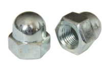 фото анонса Гайка оцинкованная колпачковая с мелким шагом DIN 1587 M12×1,25 сталь 6 цб интернет магазин Metizmarket