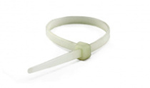 фото анонса Стяжка кабельная нейлон белая 200 х 7,6, (100шт) интернет магазин Metizmarket