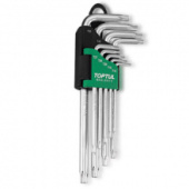 фото анонса Набор ключей TORX Г-обр. длинных TOPTUL T10-T50 9ед. с отверстием GAAL0919 интернет магазин Metizmarket