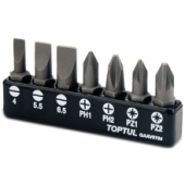 фото анонса Набор бит TOPTUL 1/4" 7ед. (SL: 4*0.5, 5.5*1, 6.5*1.2; PH1, PH2; PZ1, PZ2) GAAV0704 интернет магазин Metizmarket