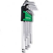 фото анонса Набор шестигранников дюймовых с шаром TOPTUL 1/16"-3/8" 9ед. GBAL0901 интернет магазин Metizmarket