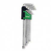 фото анонса Г-образные ключи TORX TOPTUL T10-T50 9ед. супердлинные с отверстием GAAL0915 интернет магазин Metizmarket