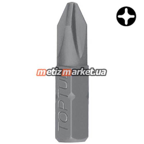 подробное фото бита крестообразная toptul 1/4" 25мм ph1 fsba0801 интернет магазин Metizmarket
