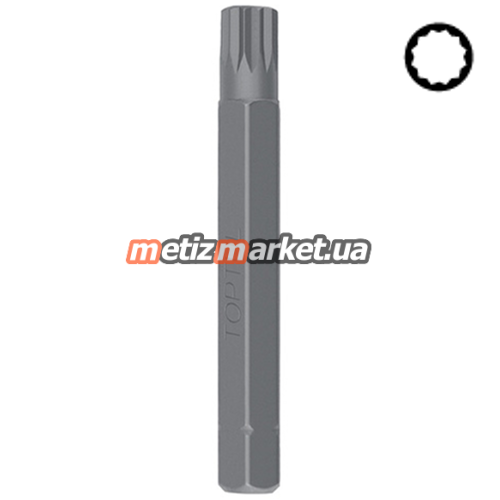 подробное фото бита spline toptul 10мм l-75мм m12 fsfb1212 интернет магазин Metizmarket