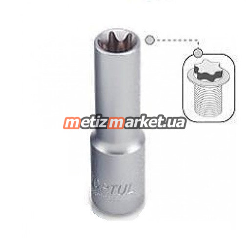 подробное фото головка-звездочка длинная toptul 1/2" e12 baeh1612 интернет магазин Metizmarket