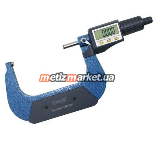 подробное фото микрометр 75-100 мм цифровой protester 5202-100 интернет магазин Metizmarket