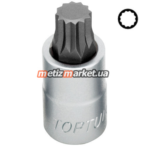 подробное фото насадка spline toptul m10 l55мм 1/2" bcha1610 интернет магазин Metizmarket