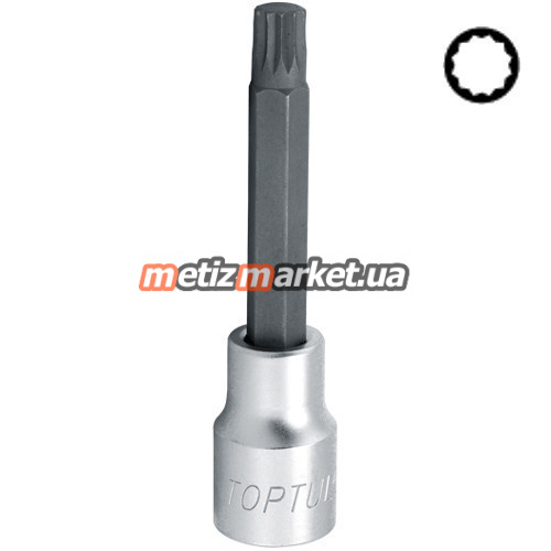 подробное фото насадка spline toptul m12 l100мм 1/2" bcja1612 интернет магазин Metizmarket