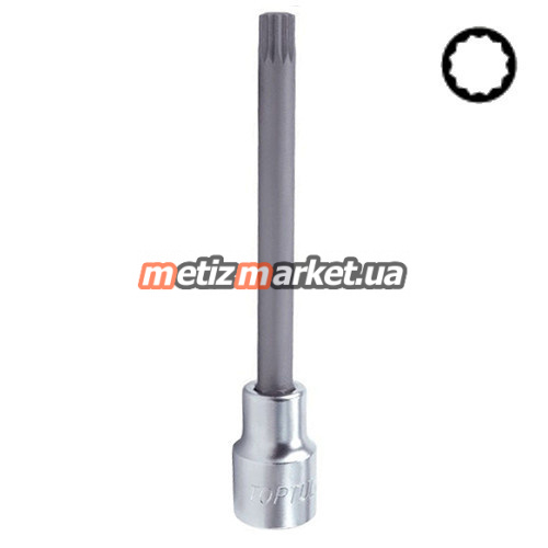 подробное фото насадка spline toptul m14 l140мм 1/2" bcmd1614 интернет магазин Metizmarket