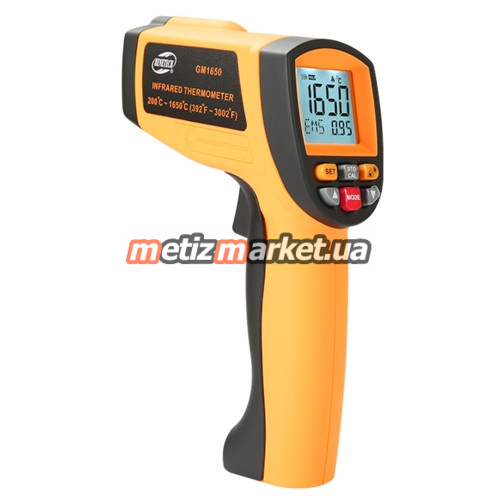 подробное фото пирометр профессиональный 200-1650°c benetech gm1650 интернет магазин Metizmarket