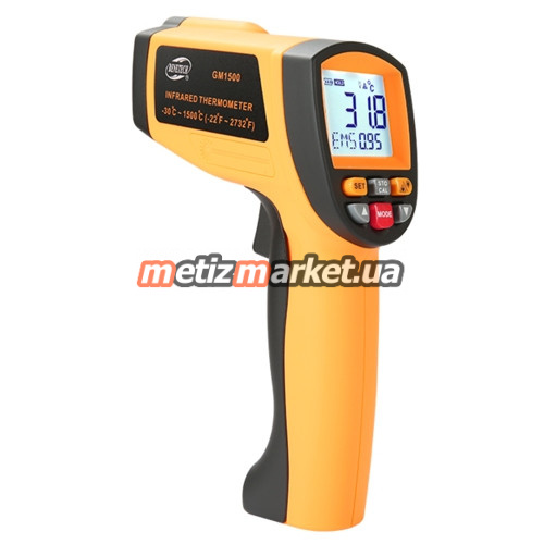 подробное фото пирометр профессиональный -30-1500°c benetech gm1500 интернет магазин Metizmarket