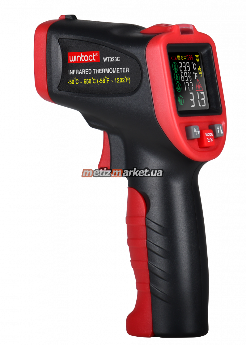 подробное фото пирометр (термогигрометр, термопара) -50-650°c wintact wt323c интернет магазин Metizmarket