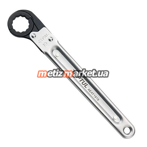 подробное фото раскрывающийся ключ с трещоткой toptul 19мм aeat1919 интернет магазин Metizmarket